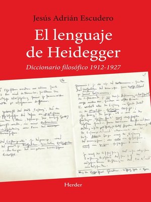 cover image of El lenguaje de Heidegger